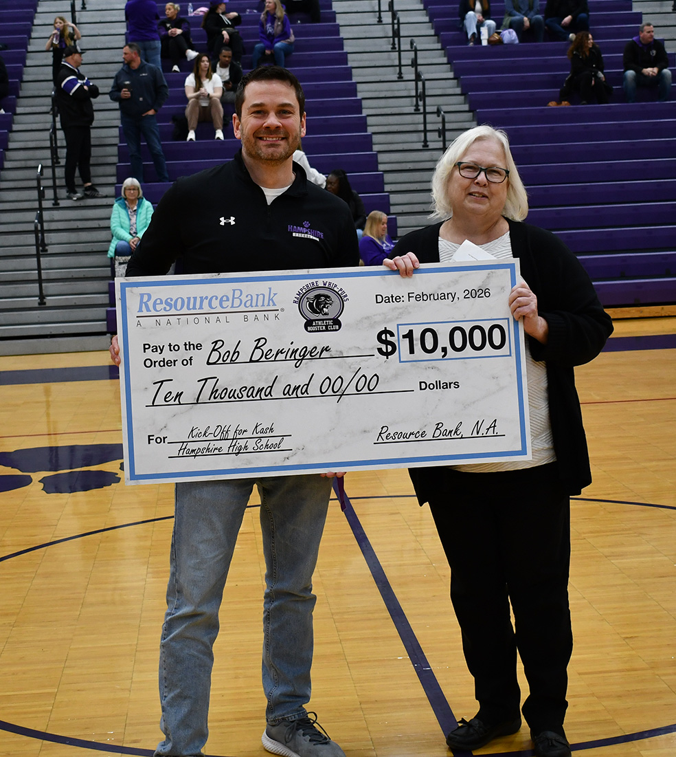 Bob Beringer, winner, and Caroline Toomey, Hampshire Branch Manager